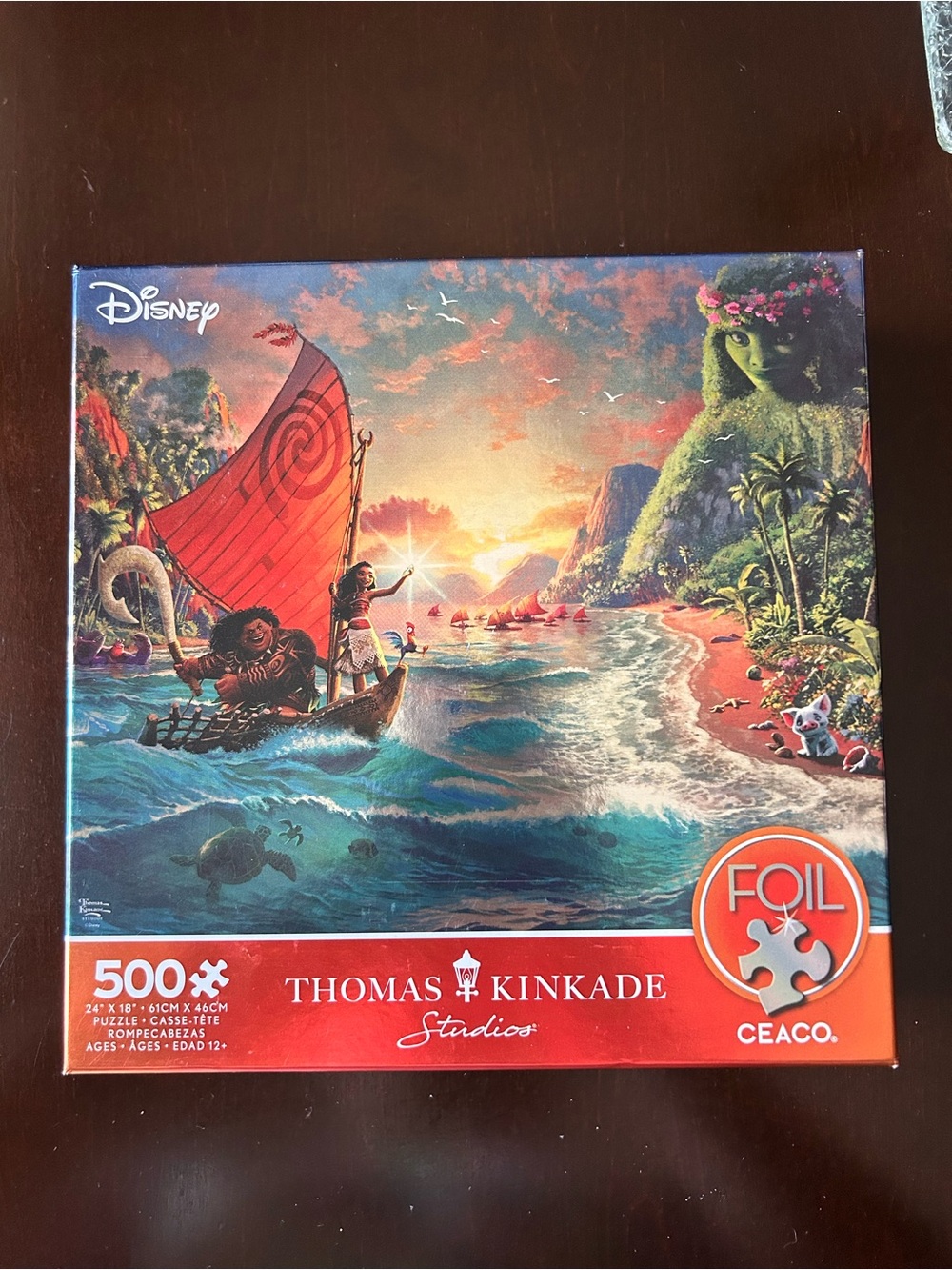 Thomas Kinkade Disney Moana Foil 500 piece Puzzle